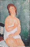 Amedeo Modigliani Junge Frau im Hemd Sweden oil painting artist